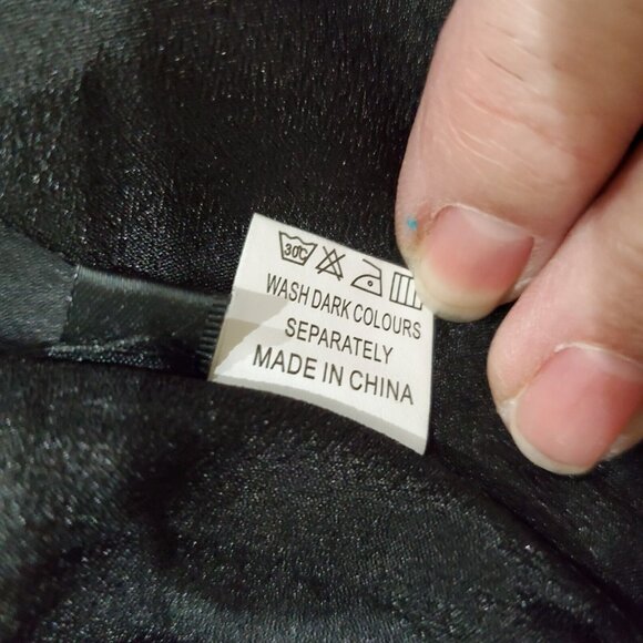 MllesReve Cocktail Party Dress Women Size XL Black Vintage Floral Lace Hi Low - Picture 9 of 11